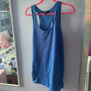 Blue Lace Dress, Athletic Material, Bycorpus, Size M